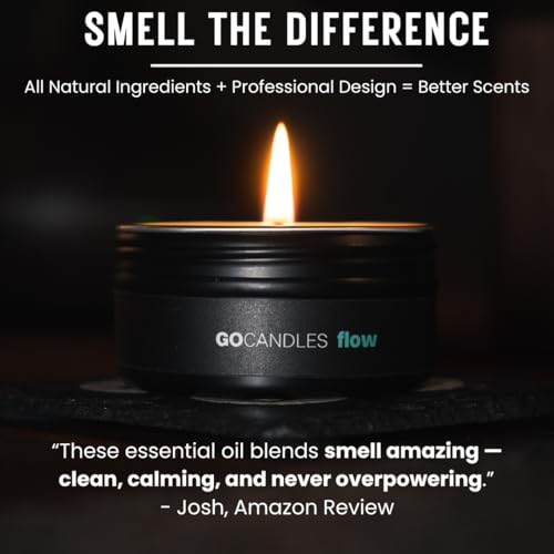 GOCANDLES Bougie flux: bergamote et géranium pour une atmosphère fluide.