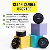 GOCANDLES Détails ingrédients sans parabènes et phtalates, vegan.