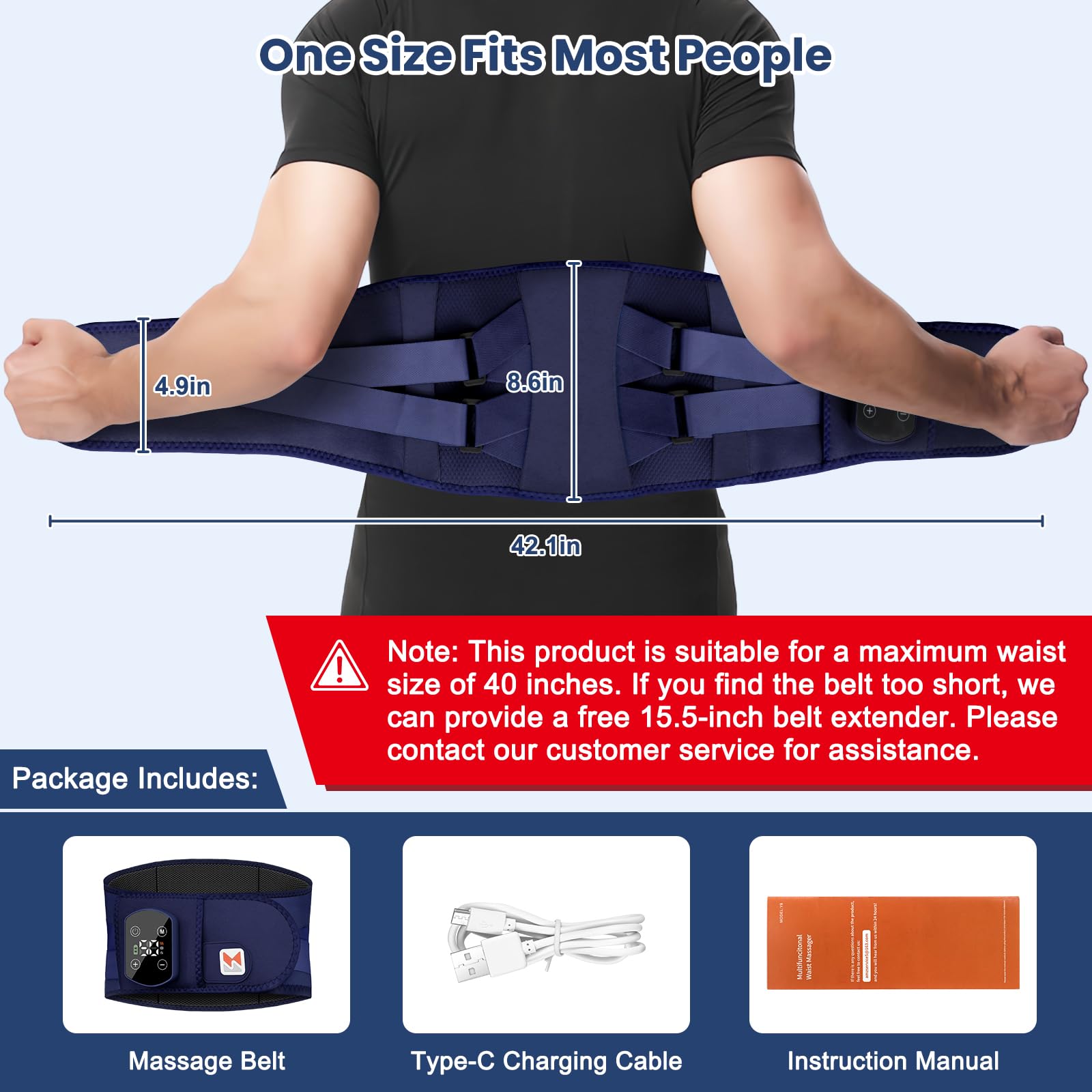 GoFujuco ceinture chauffante pour taille et abdomen, ajustement confortable et sûr