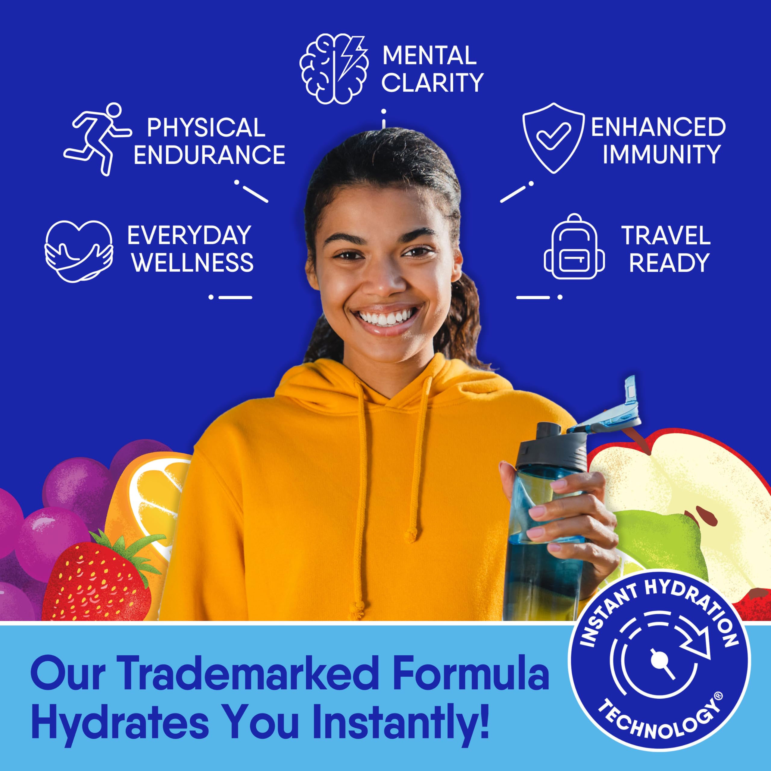 Sachets GoHydrate avec vitamine D pour hydratation bénéfique.
