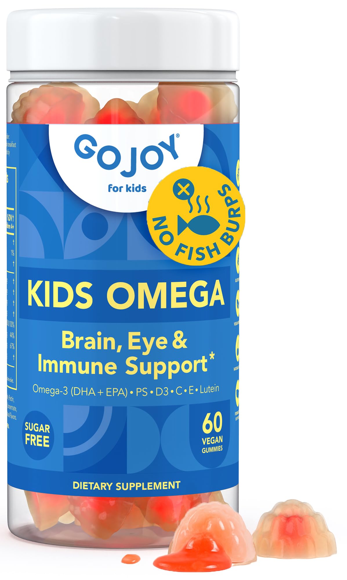 GOJOY NATURALS emballage des gommes oméga-3 pour enfants, pratique et sûr