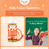 GOJOY NATURALS Gummies pour enfants – enfant prend une gomme pour concentration soutenue.