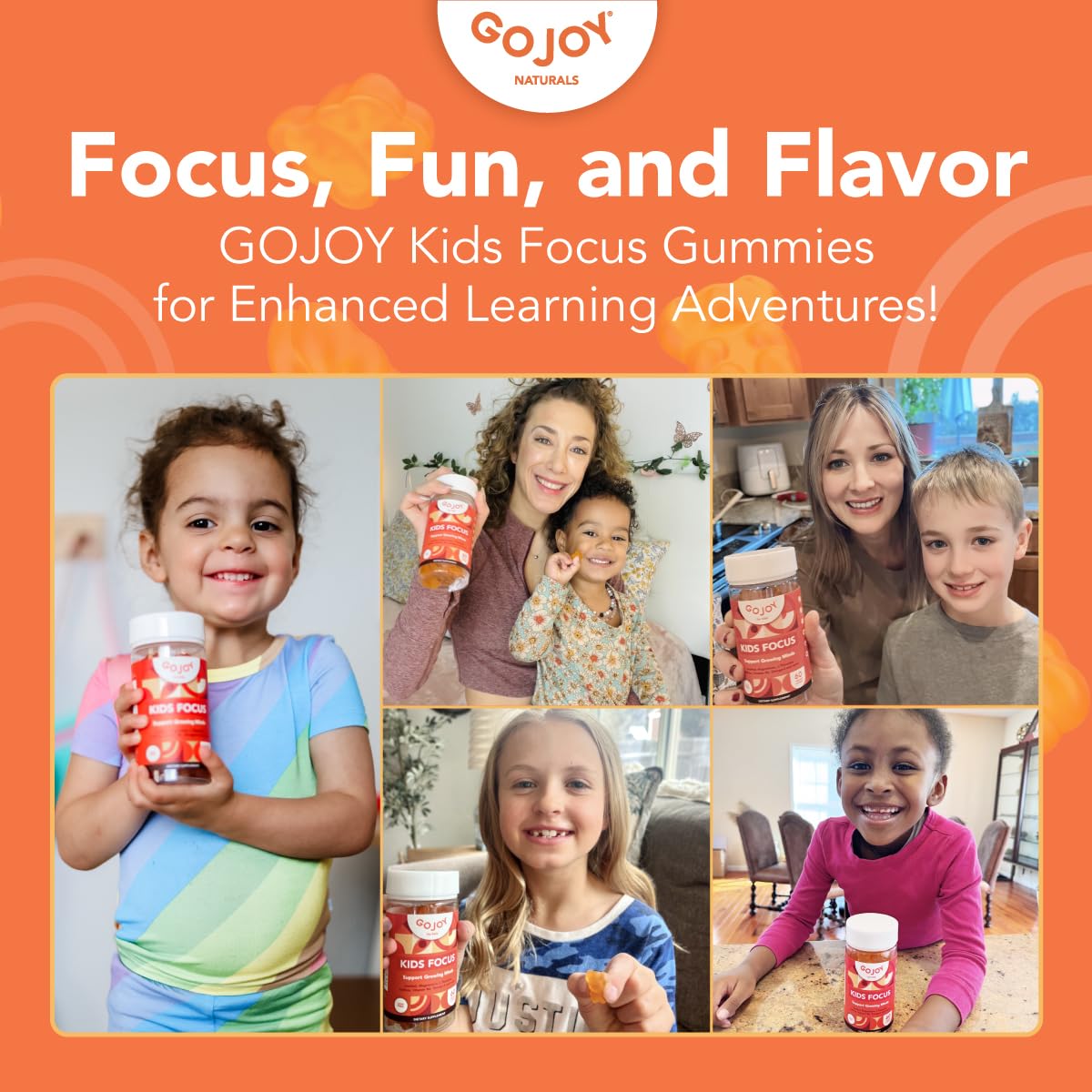 GOJOY NATURALS Gummies Ingrédients Safran – extraits clés pour l’attention.