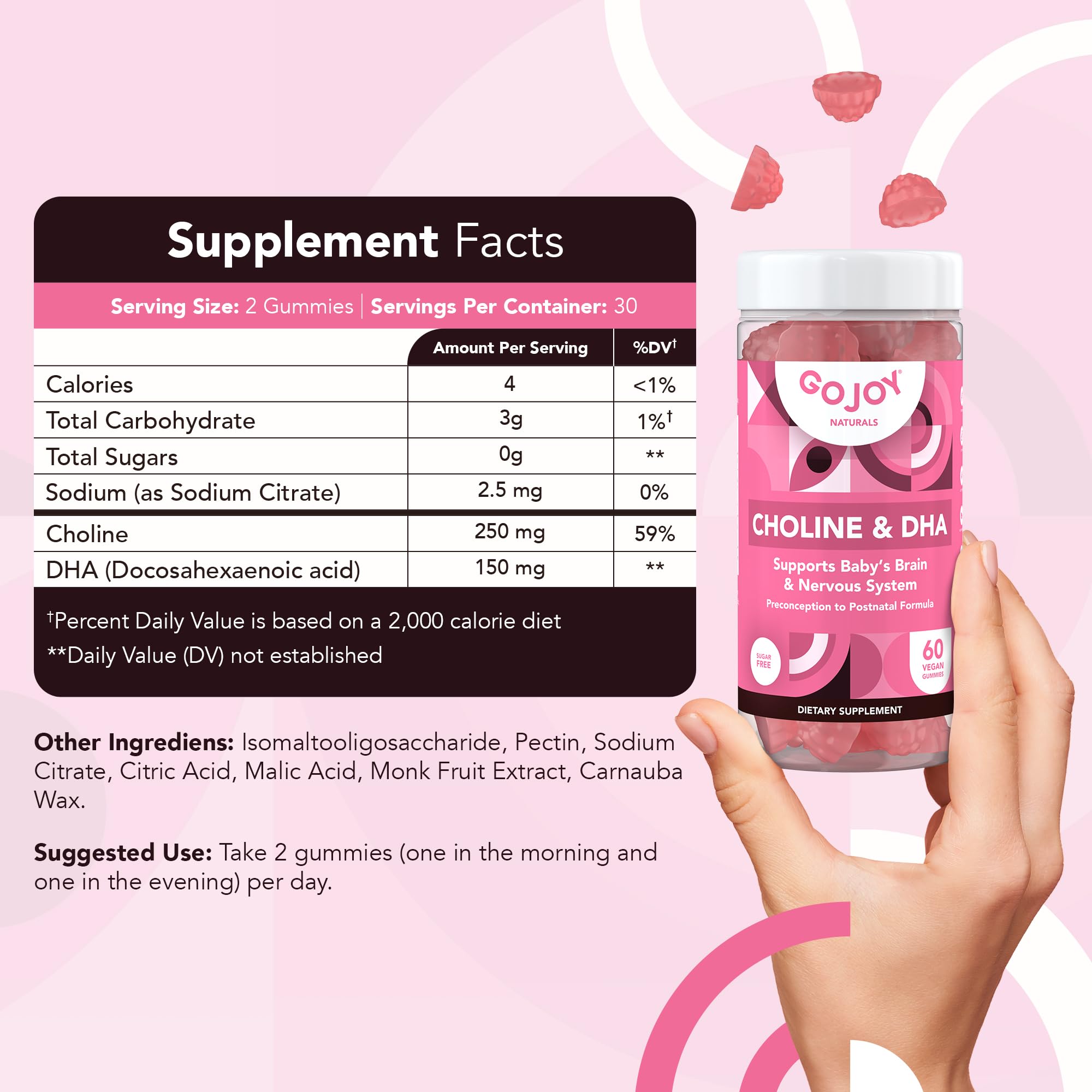 gommes GOJOY NATURALS sans gluten pour régime équilibré