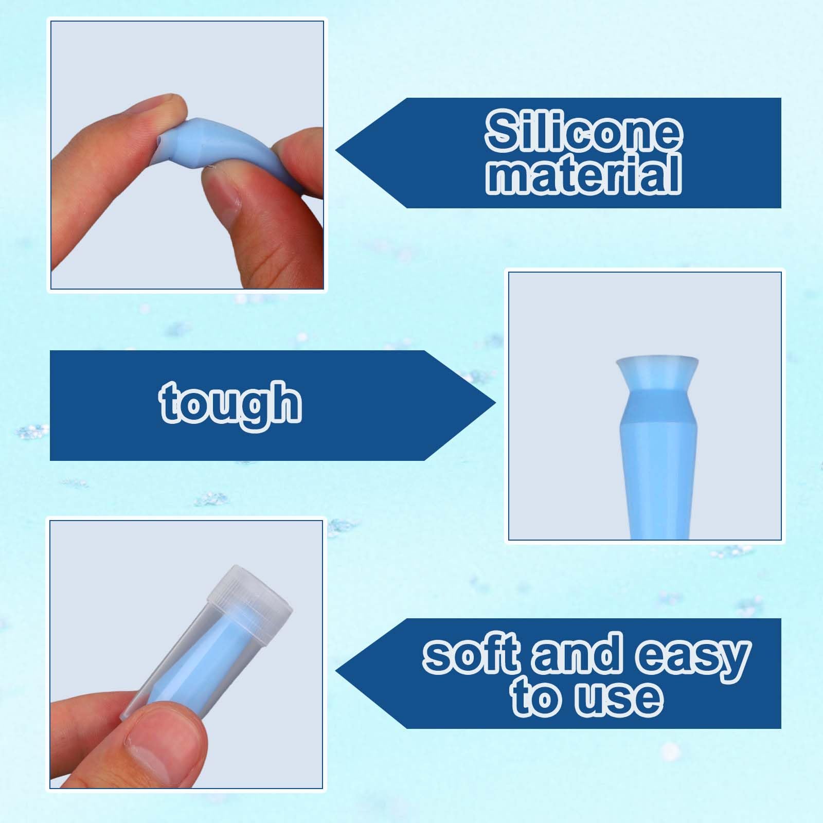 Goktvai inserteur bleu, durable et facile à nettoyer pour lentilles sclérales.