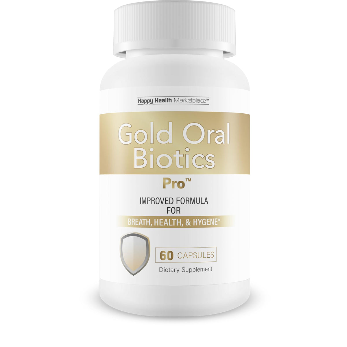 Gold Oral Biotics Pro, bouteille versée, routine bucco-dentaire simple et agréable.