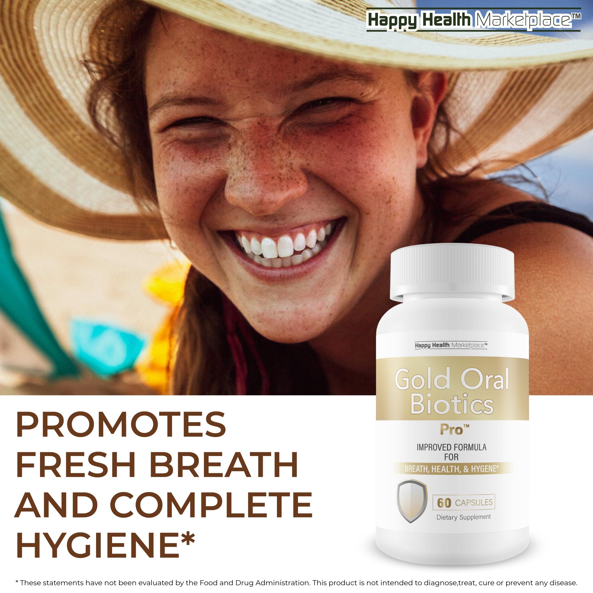 Gold Oral Biotics Pro, zinc inclus, routine dentaire complète et harmonieuse.