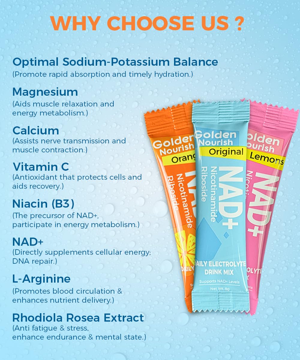 Golden Nourish Electrolytes formule sans sucre: adaptée au keto et au régime