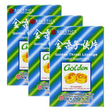 Pastilles Golden Throat dans boîte pour apaiser rapidement la gorge.