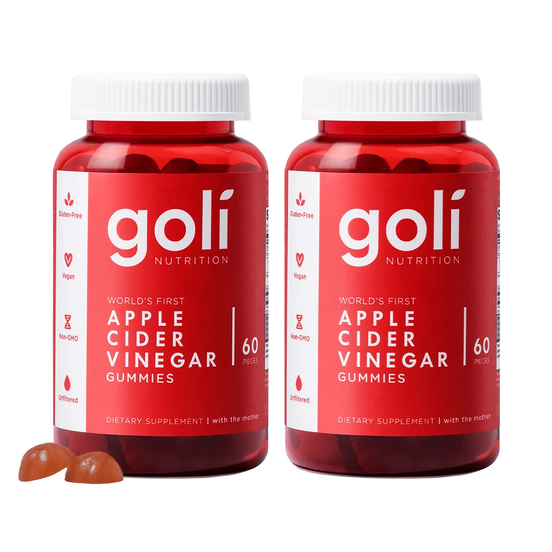 Goli ACV Gummies : bouteille de 60 gommes faciles à emporter.