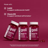 Texture gomme des gommes Goli Beets Cardio, goût agréable et pratique.