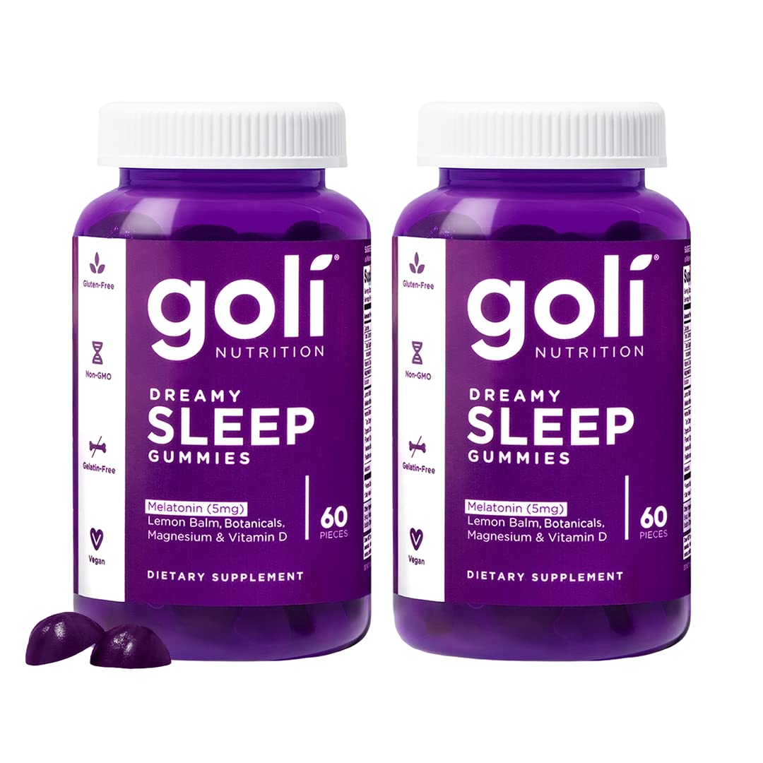 Goli Dreamy Sleep Gummys – pack de 2, préparation prête pour un sommeil paisible.