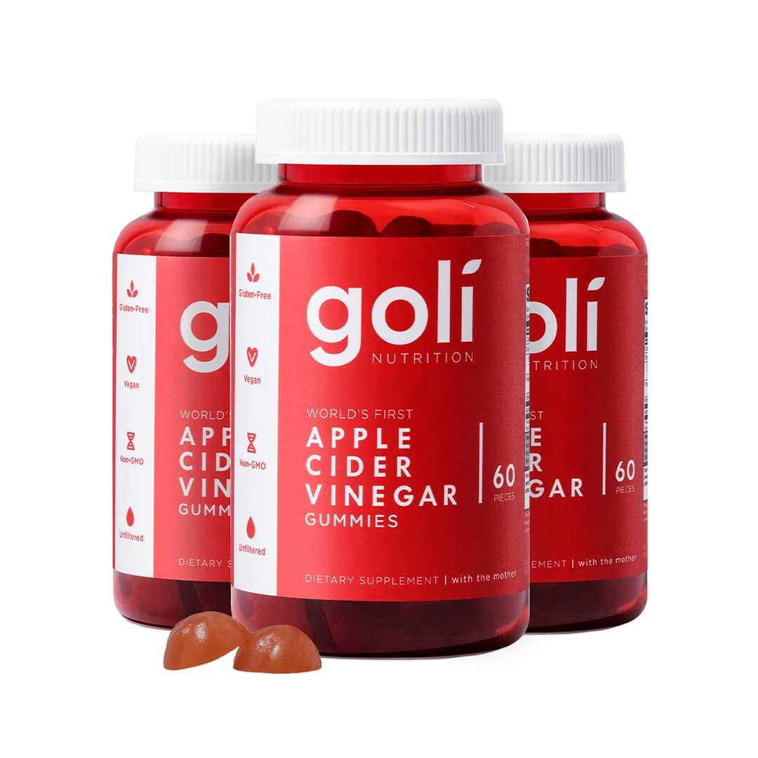 Goli Gommes au vinaigre de cidre dans la bouteille, prêt à être dégusté.