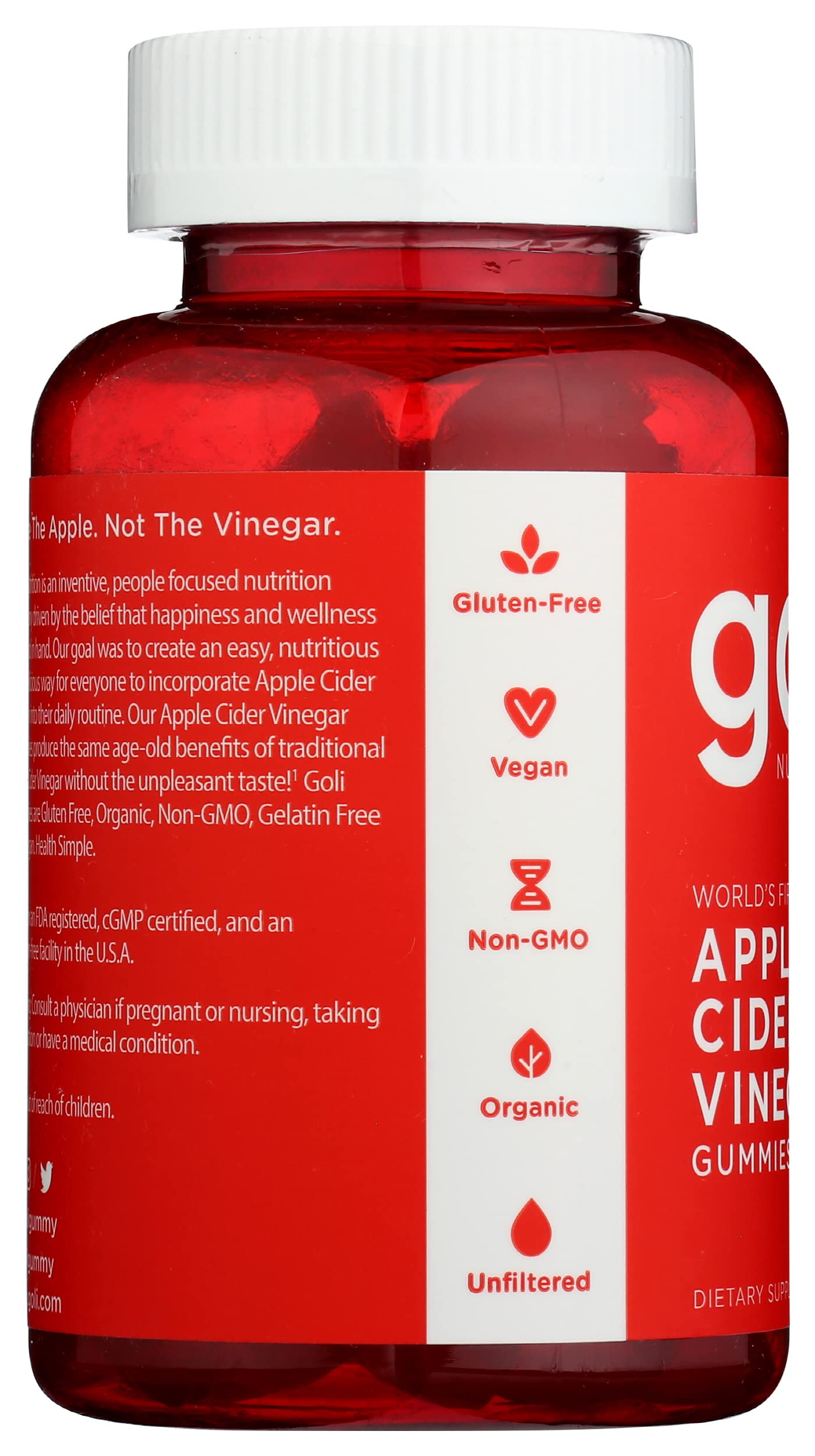 Goli gommes vinaigre de pomme illustrant la vitamine B12, valeur ajoutée du produit.