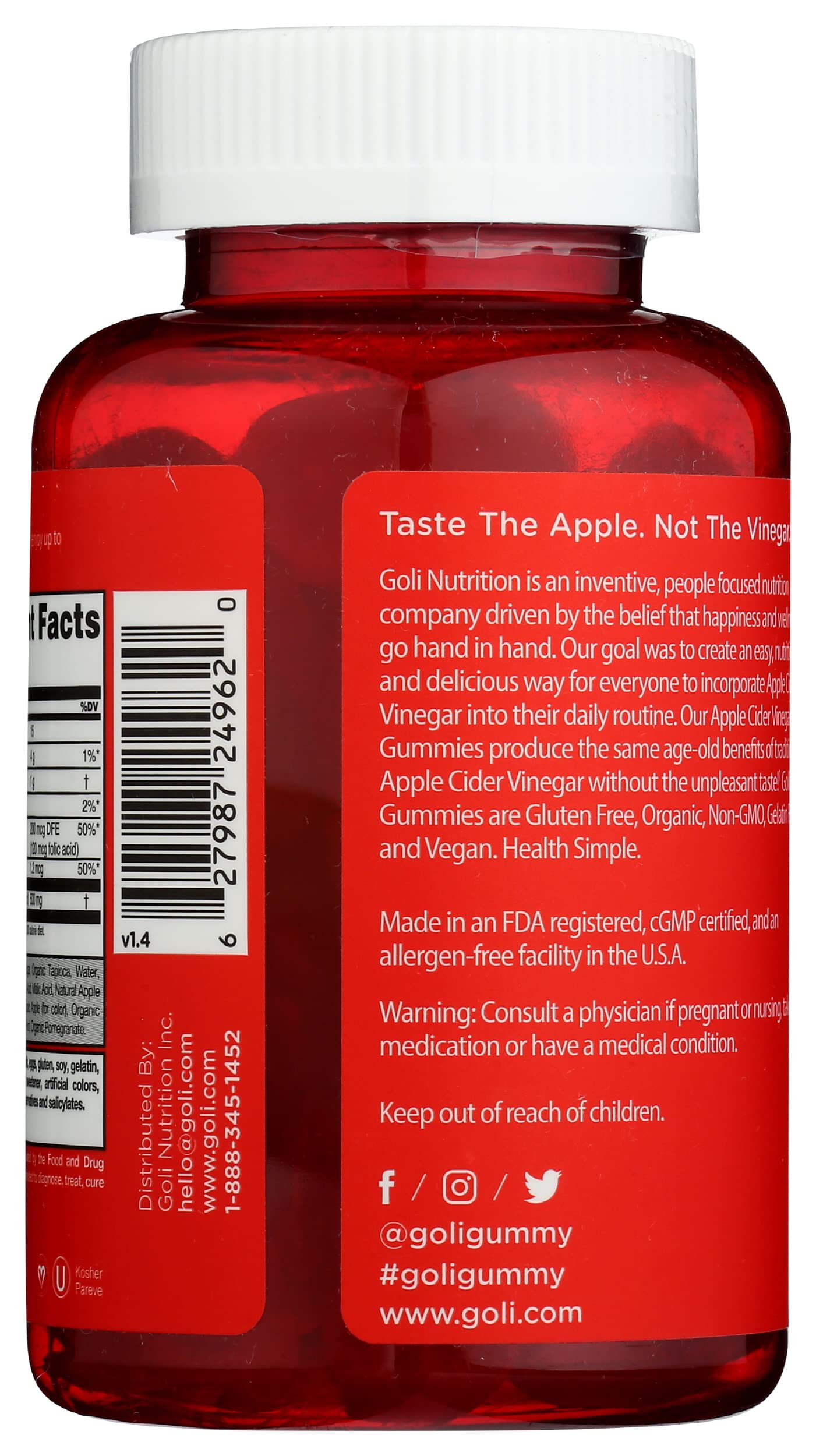 Goli gommes vinaigre de pomme gros plan sur les gommes, couleur et texture attrayantes.