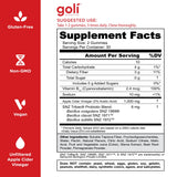 Goli ACV Gummies vegan-sans-gluten: ingrédients propres pour mode de vie vegan