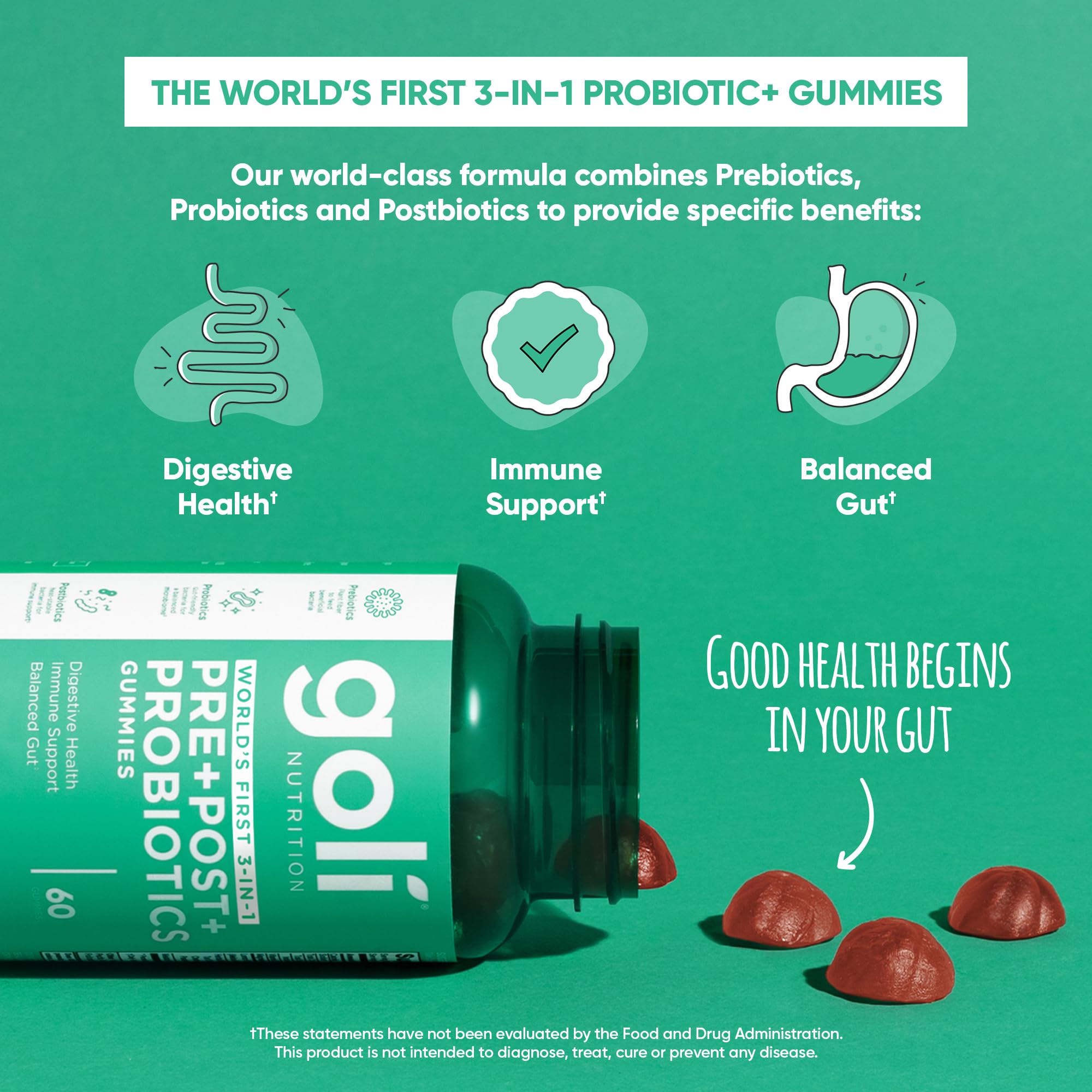 Goli gommes prépostprobiotiques usage quotidien rapide et facile