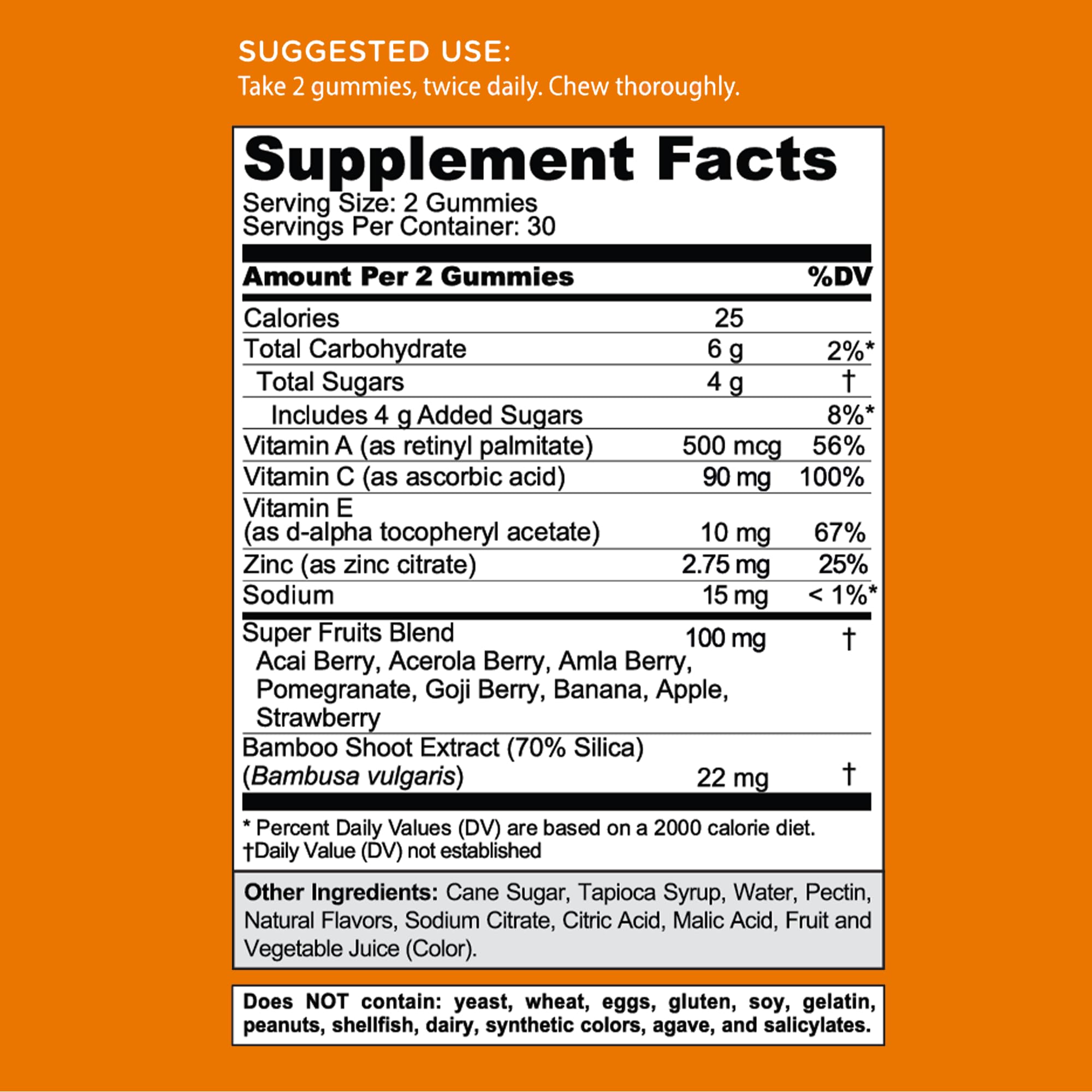 Goli Superfruits Gummies, fabriqué aux États‑Unis avec ingrédients locaux et mondiaux.