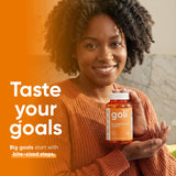 Goli Superfruits Gummies, formulation végétale, sans gluten et sans gélatine.
