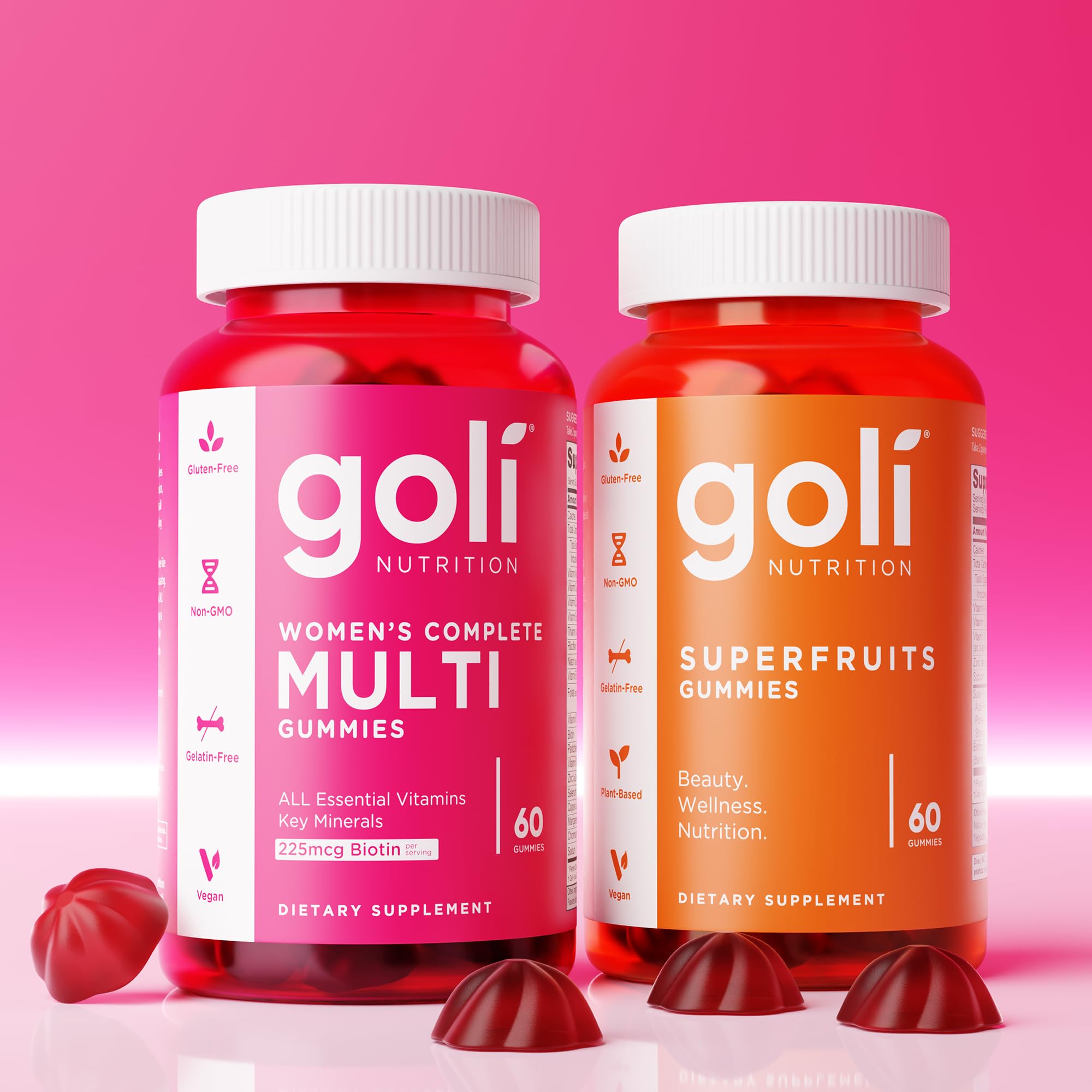 Goli Superfruits Gummies, routine beauté et bien-être avec nutriments essentiels.