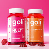 Goli Superfruits Gummies, routine beauté et bien-être avec nutriments essentiels.