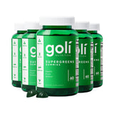 Goli Supergreens gommes avec extrait de feuilles d'artichaut en bouteille pour soutien digestif pratique