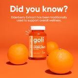 Goli Triple Action Immunité Gummies — emballage sûr et recyclable.