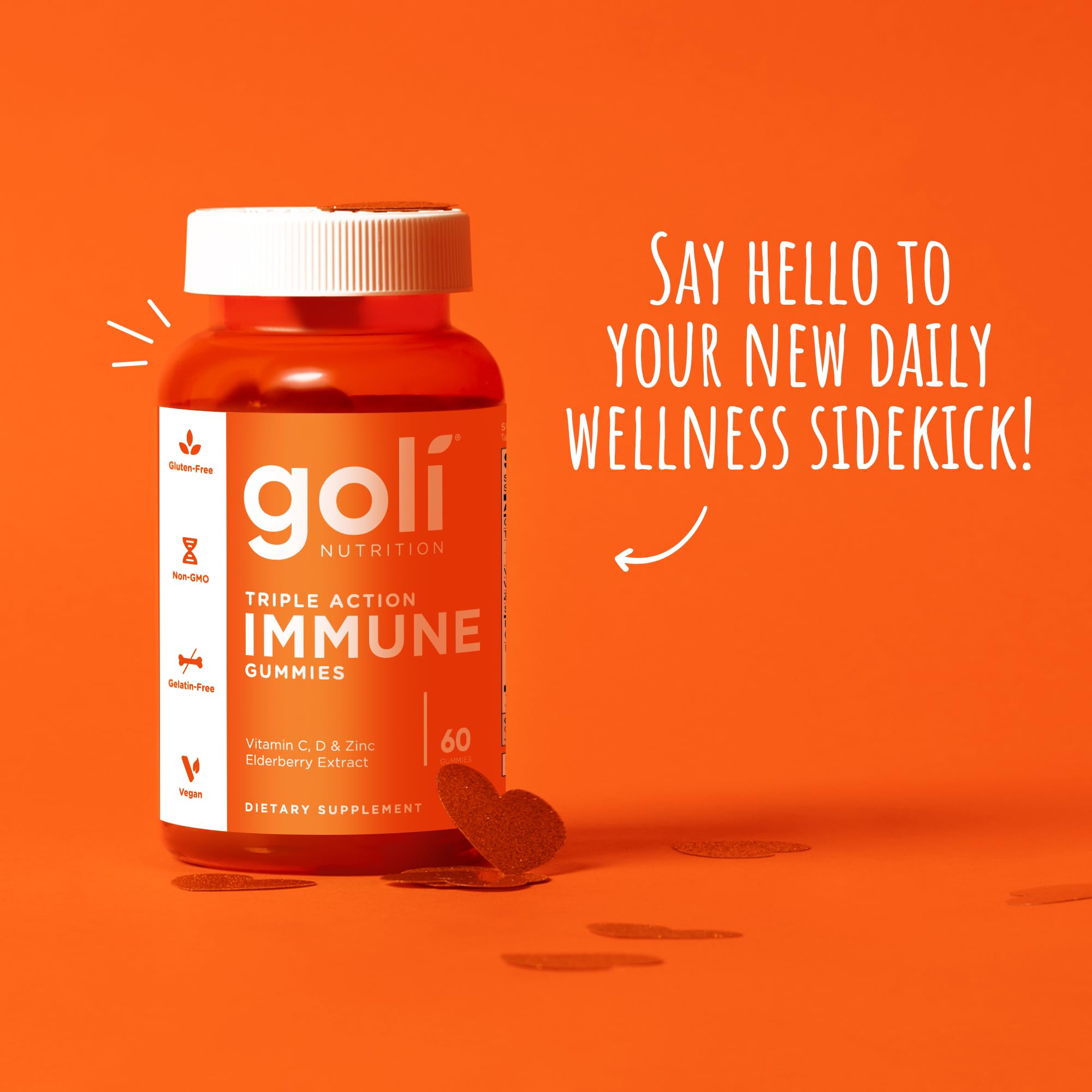 Goli Triple Action Immunité Gummies — pot pratique à la maison.