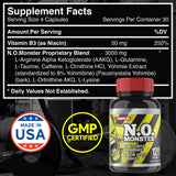 Goliath Labs N.O. Monster – L-Arginine comme source pour un coup d oxyde nitrique.