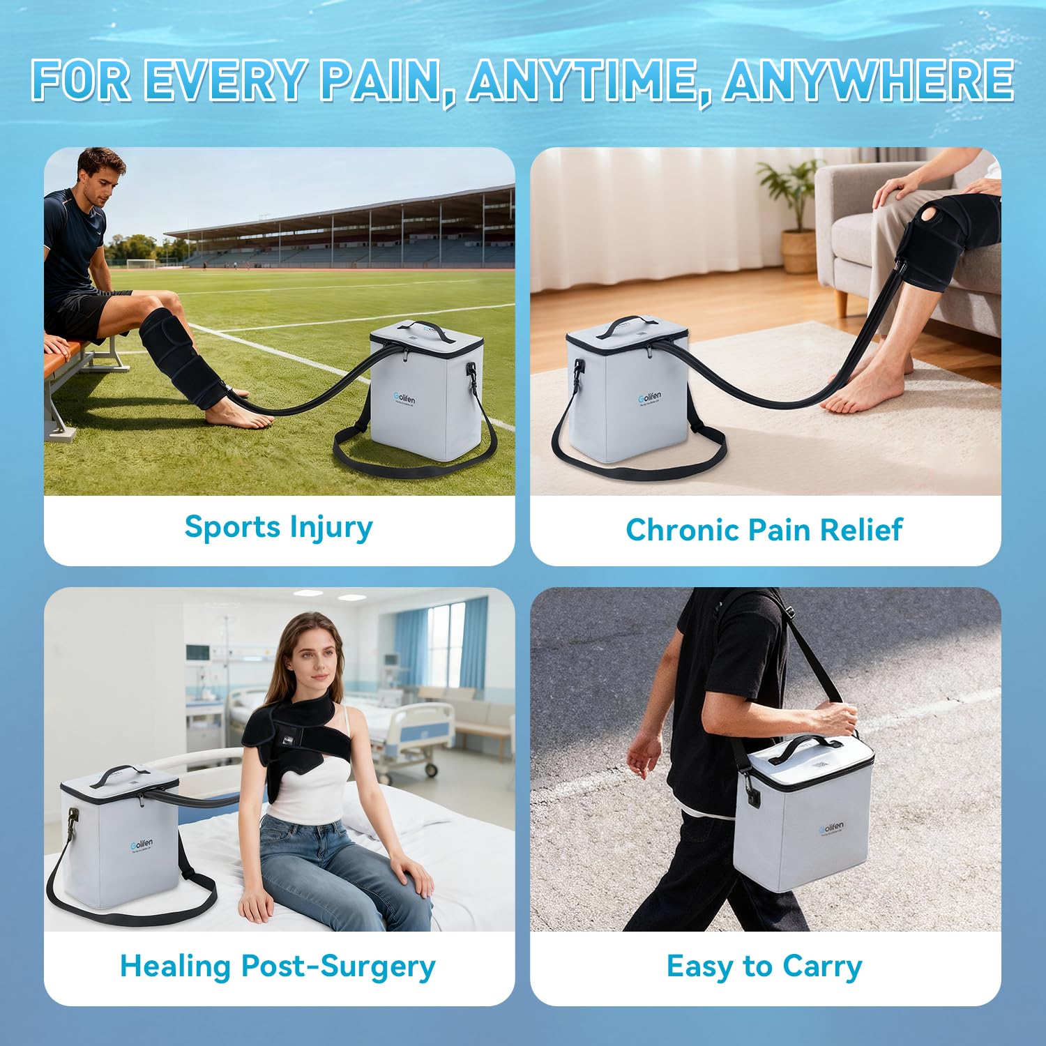 Golifen pad étanche: protection anti-fuite pendant le traitement.