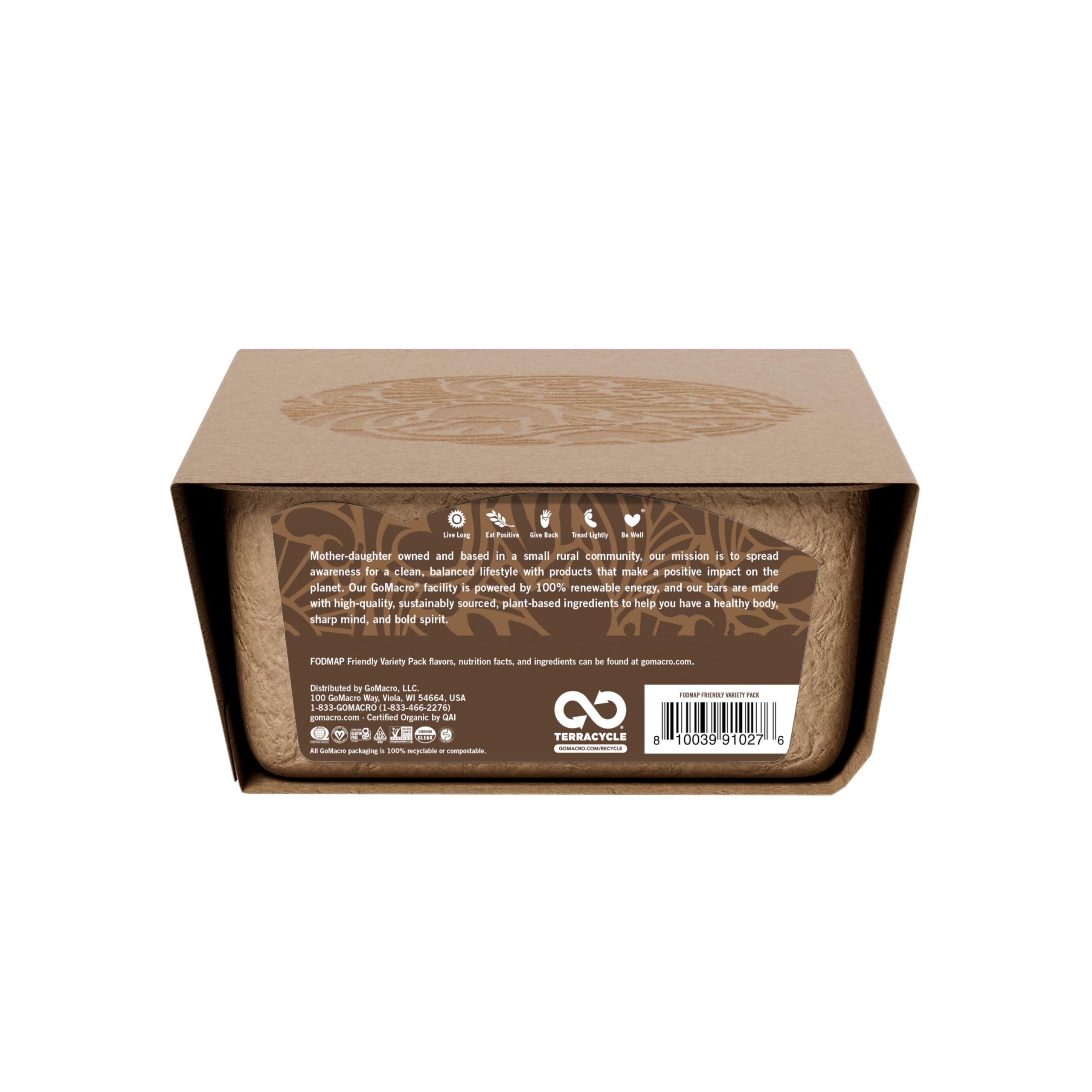 GoMacro MacroBar beurre de cacahuète, collation rapide et pratique