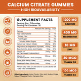 GONGOTA Calcium Citrate Gummies – Formule sans artificiels et sans gluten