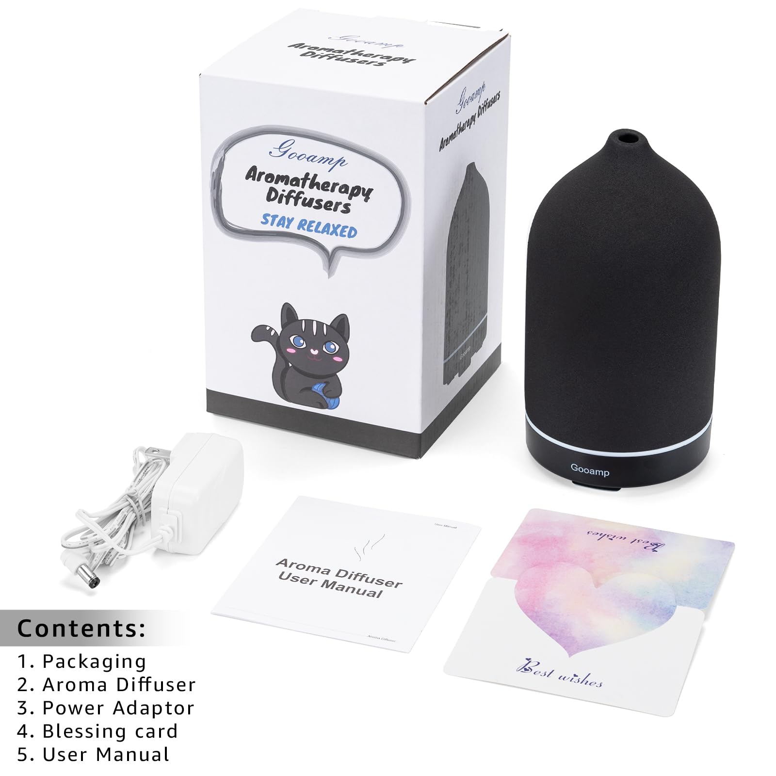 Coffret cadeau Gooamp, diffuseur céramique compact et design raffiné