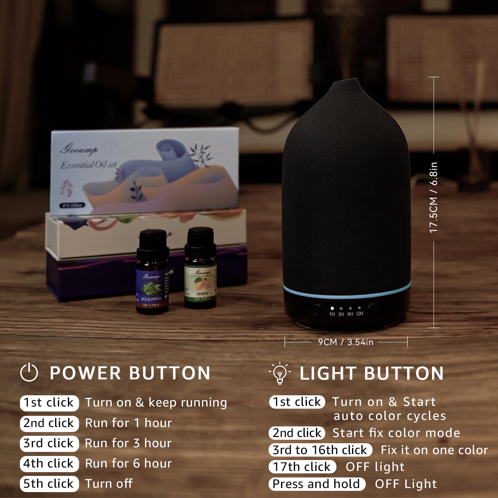 Diffuseur Gooamp en coffret cadeau, élégant et prêt à offrir