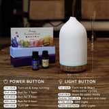 Gooamp diffuseur céramique 200ml design artisanal pour décor bohème ou moderne