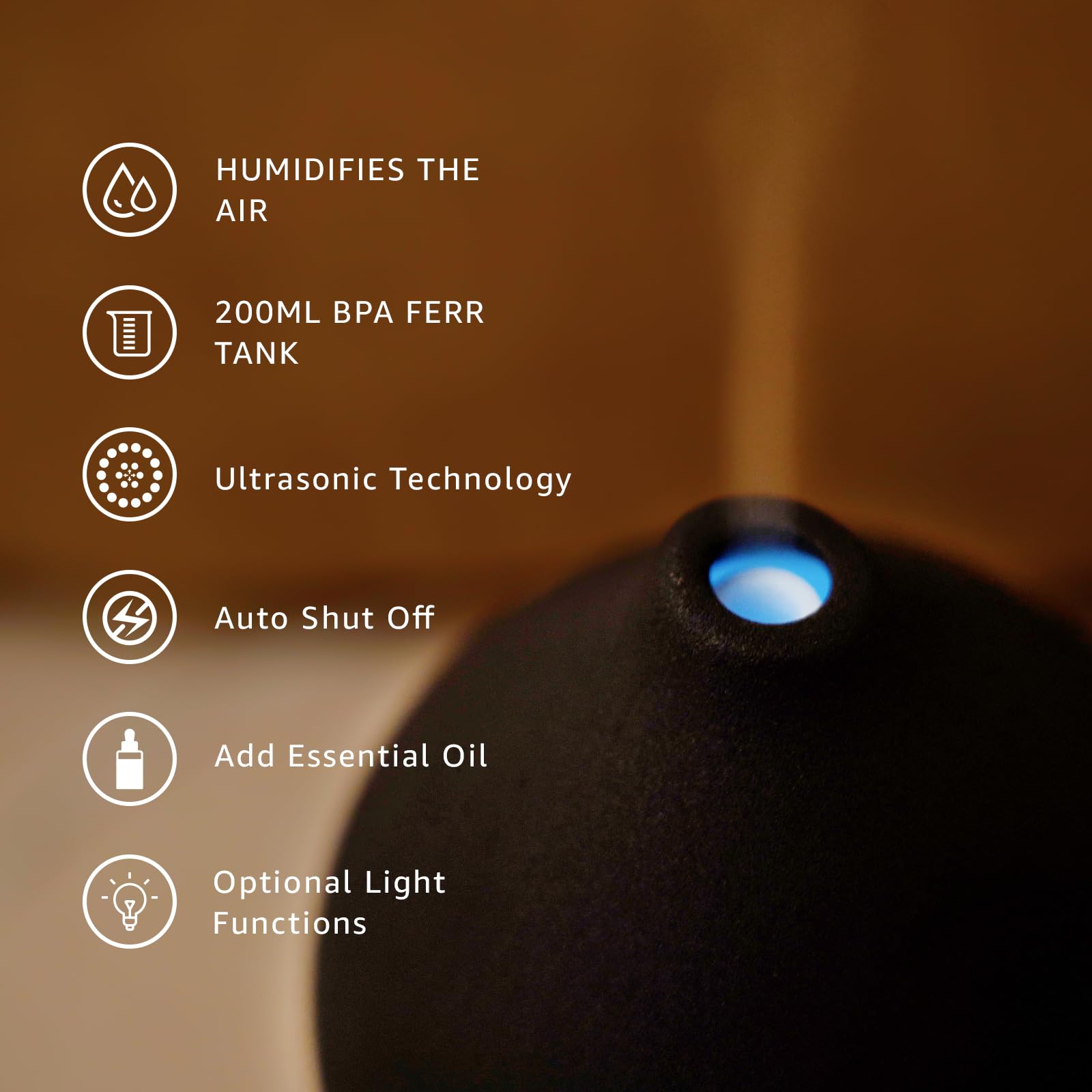 Diffuseur Gooamp avec LED multicolore pour une ambiance zen