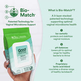 Good Clean Love Balance lingettes hydratantes, sans irritants, pour une douceur quotidienne.