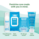 Good Clean Love Ultra Sensitive Wash — texture mousse légère et douceur lors du lavage.