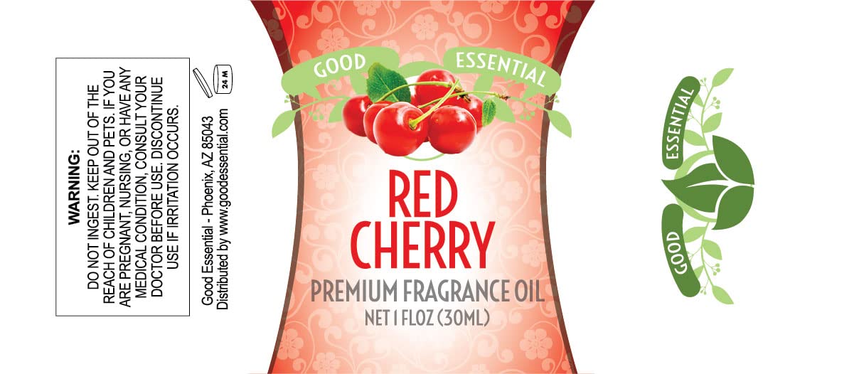 Good Essential fragrance cerise rouge diffusé par diffuseur pour ambience sucrée et réconfortante.