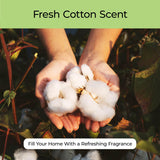 Bougie artisanale parfumée Fresh Cotton, diffusion longue.