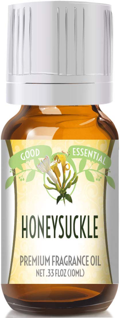 Huile chèvrefeuille Good Essential dans bouteille ambrée, idéale pour diffusion et créations maison.