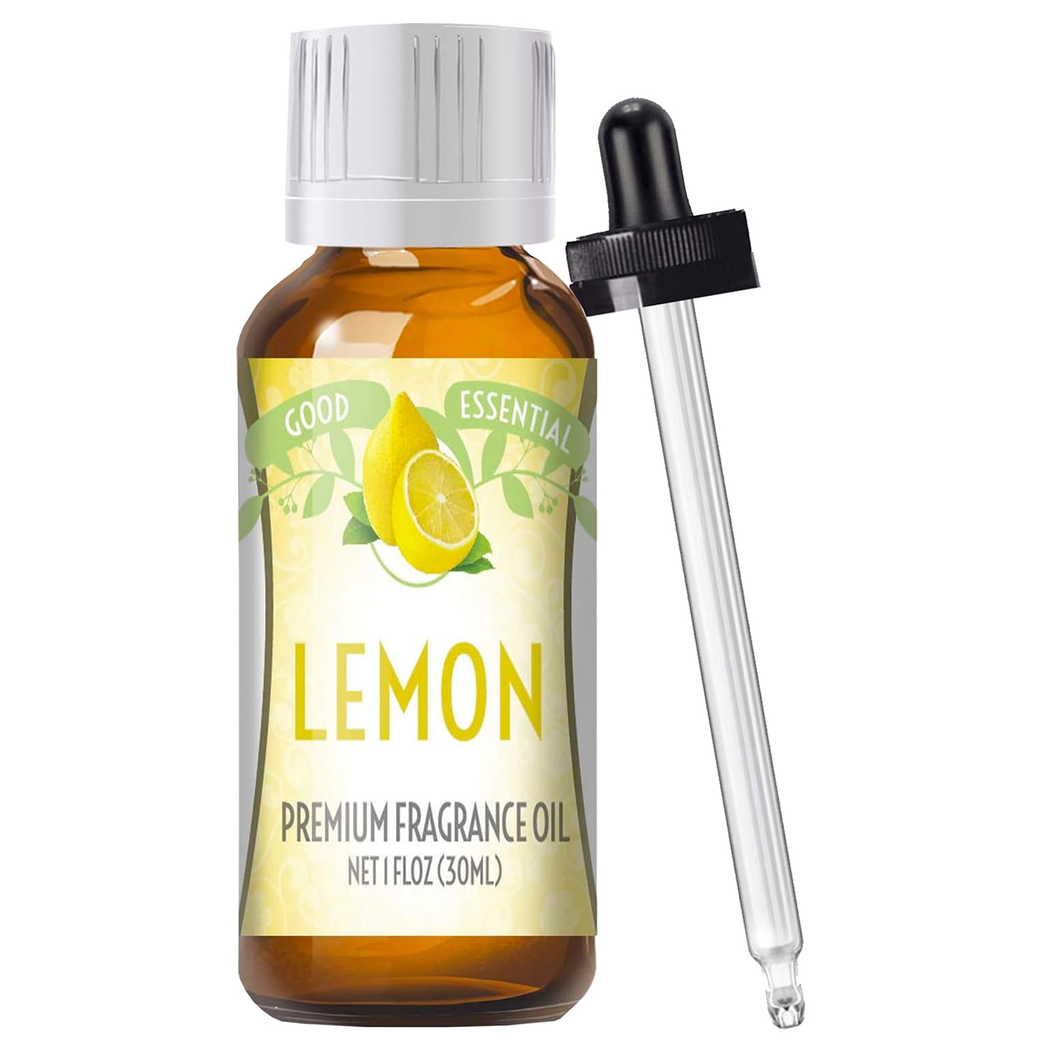 Huile citronnée Good Essential dans une bouteille ambrée prête à diffusion aromatique
