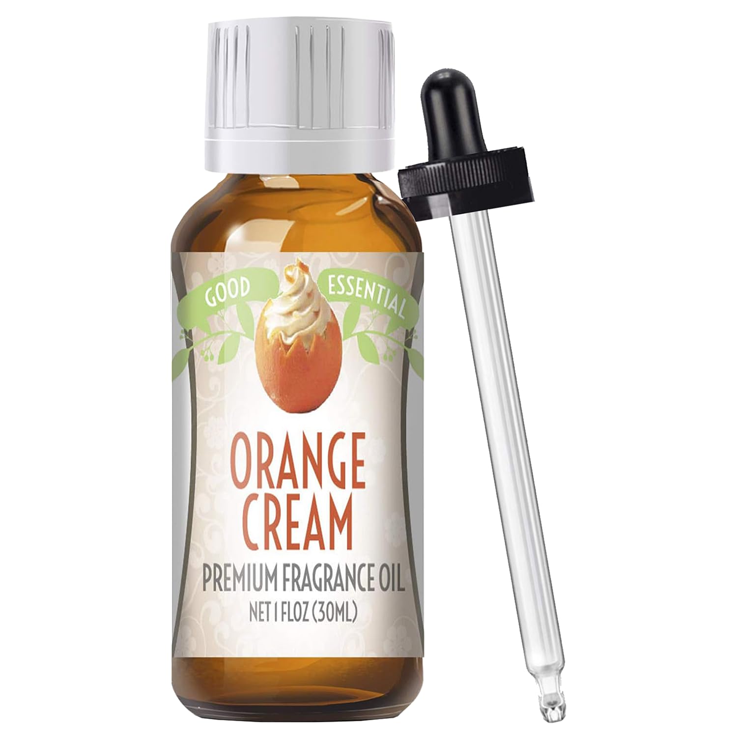 Good Essential Orange Crème huile parfum dans bouteille ambrée, idéale pour diffusion
