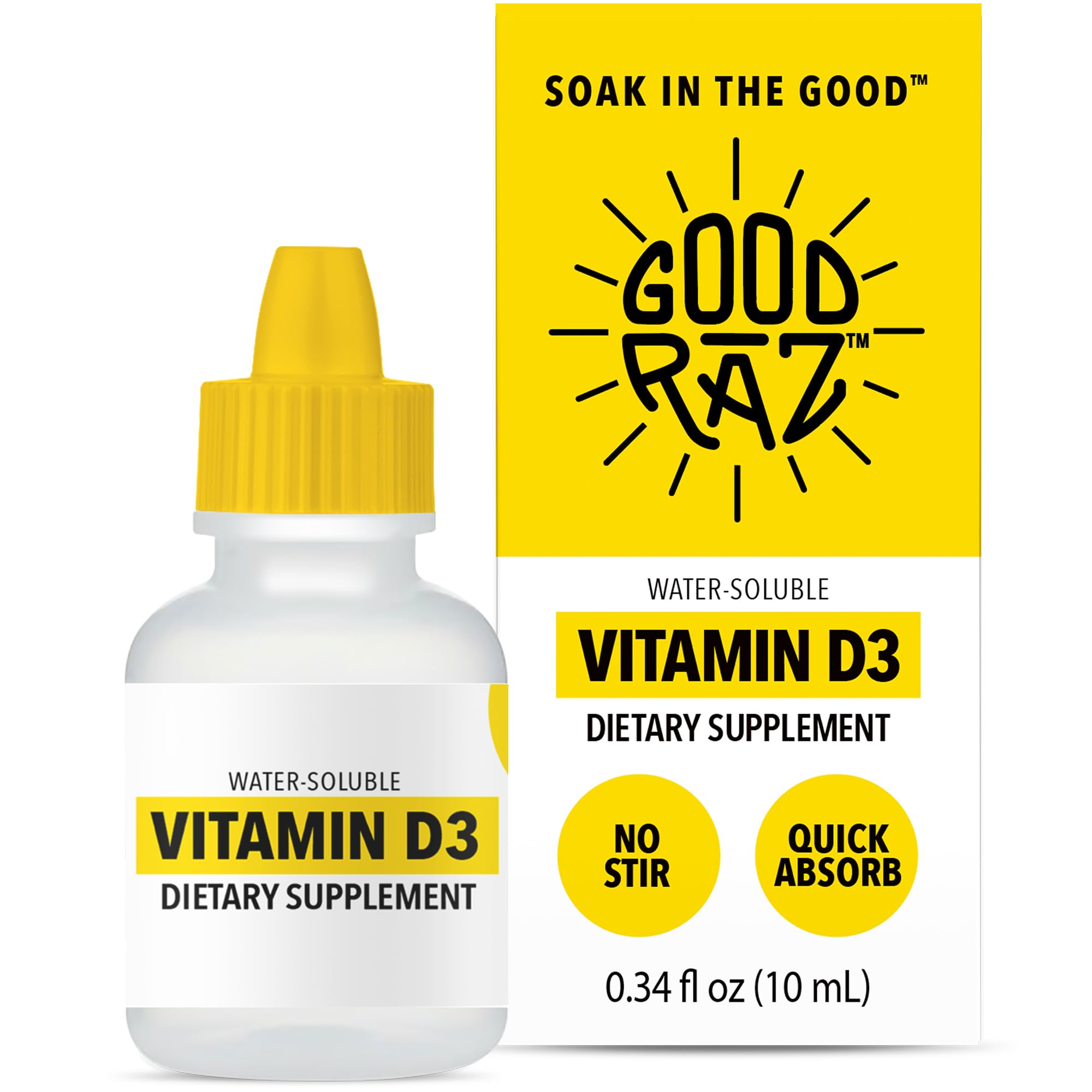 Good Raz D3 gouttes adultes - bouteille, absorption rapide pour votre routine quotidienne.