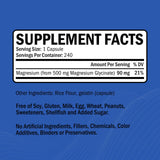 GOODBIO Magnesium Glycinate, capsules faciles à avaler, digestion douce et confort.