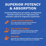 GOODBIO Magnesium Glycinate, étui élégant, soutien muscles et nerfs.