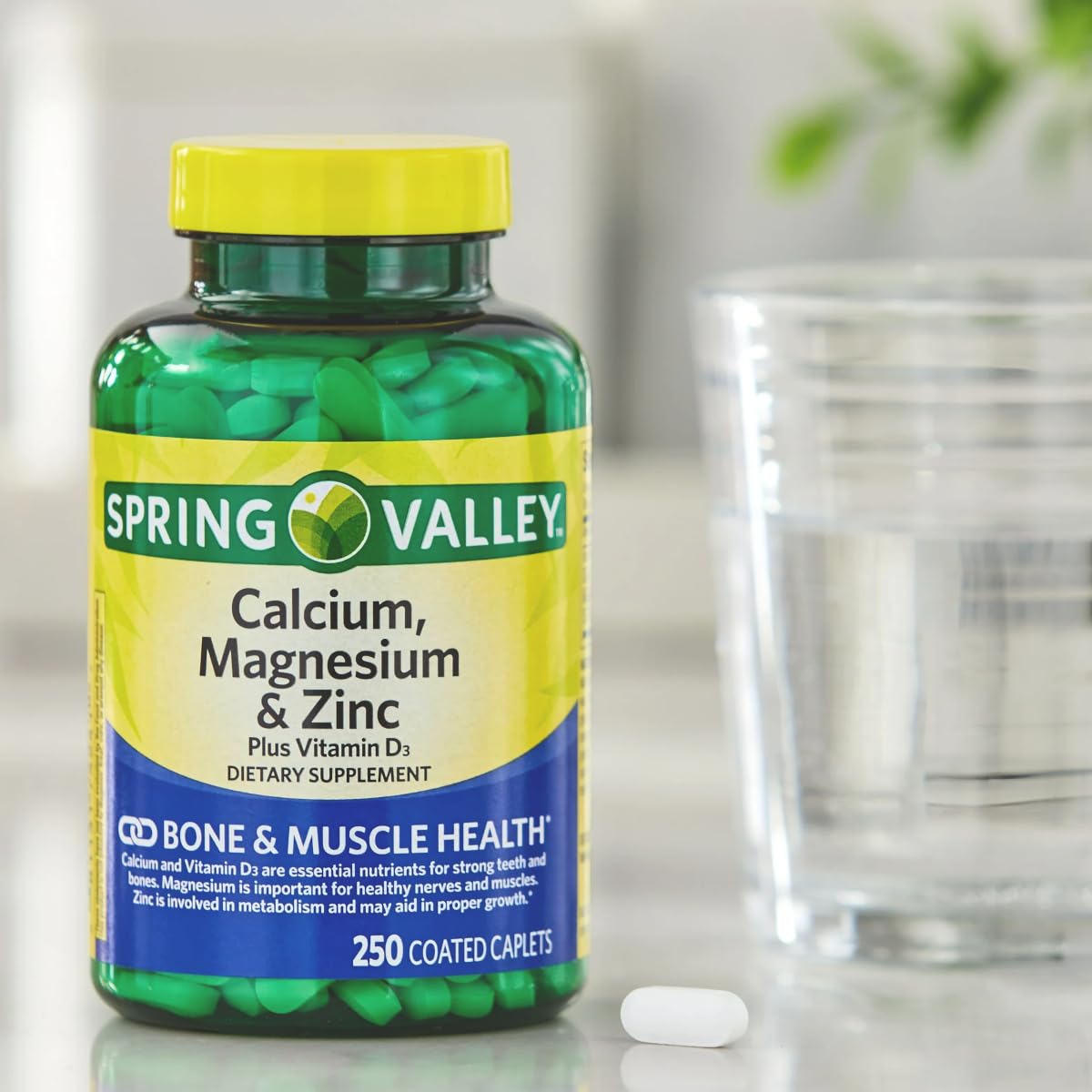 GoodDealsHouse Bouteille caplets calcium-magnesium-zinc, pour le quotidien des nutriments nécessaires.