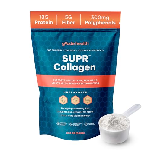 Goode Health SUPR Collagen poudre naturelle, facile à incorporer dans vos boissons quotidiennes.