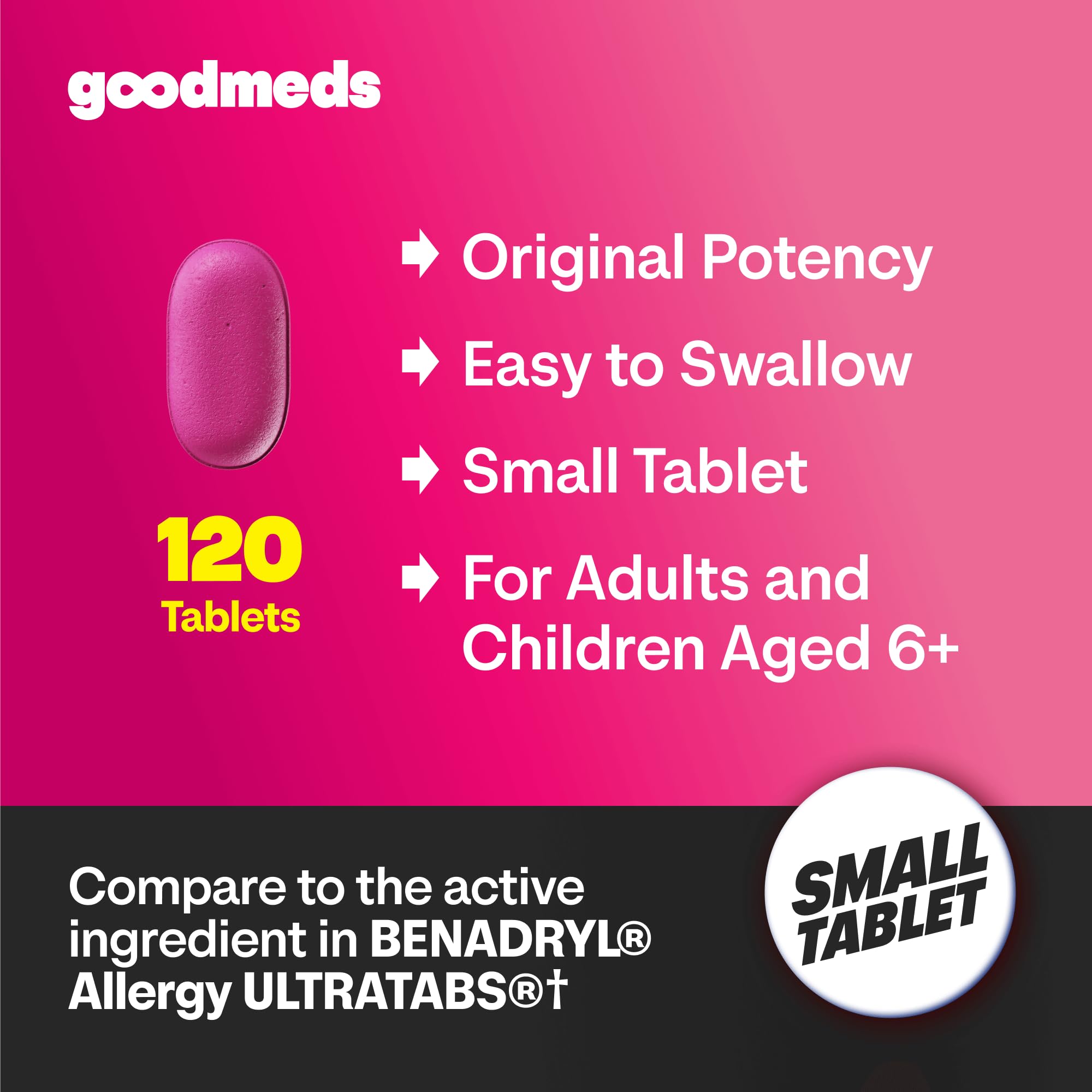 GoodMeds Diphenhydramine 25 mg : utilisation adaptée pour enfants et adultes.