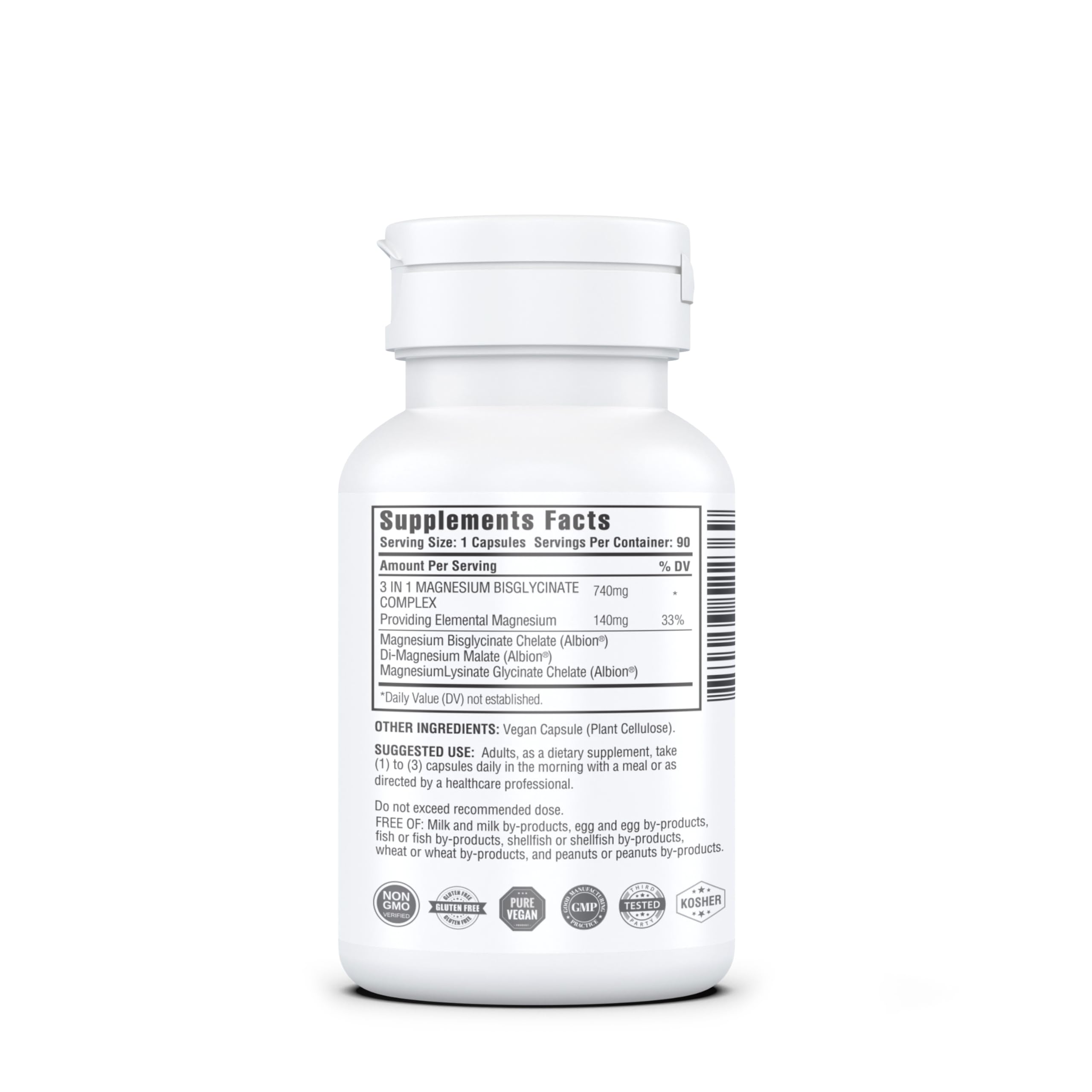 GOODNESS ENCAPSULATED Magnesium 3 en 1, capsules, absorption élevée et énergie potentielle.